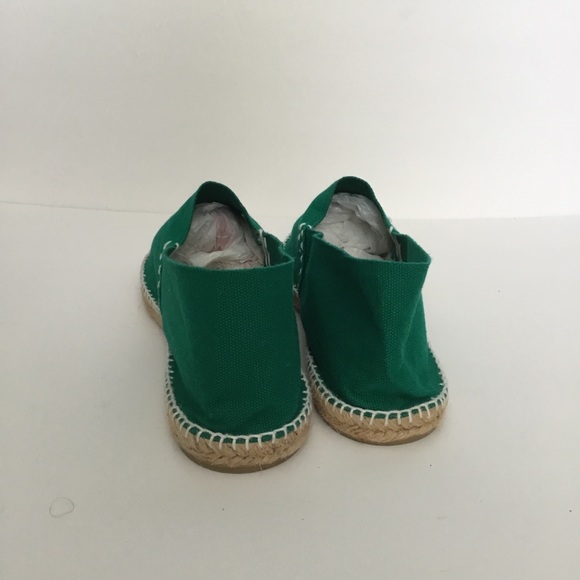 Espadrilles Flats Green Jute Trim Size 42 - Picture 4 of 6